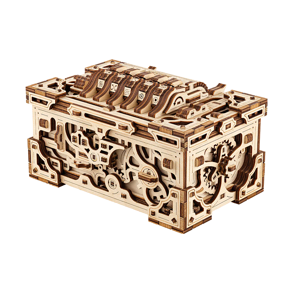 Decrypt the Treasure Box 3D Wooden Puzzle