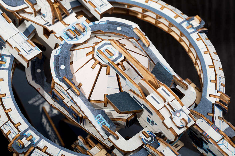 Rokrgeek 3. Body Problem Battleship 3d Wooden Puzzle