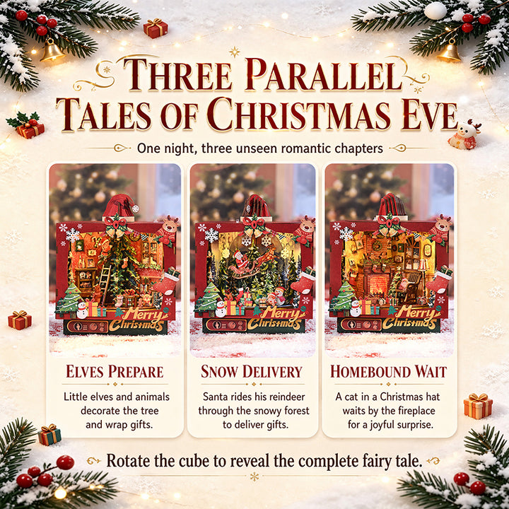 ROKRGEEK CHRISTMAS TRIPLE SCENE DIY BOOK NOOK KIT