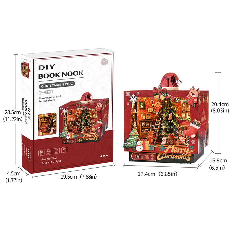 ROKRGEEK CHRISTMAS TRIPLE SCENE DIY BOOK NOOK KIT
