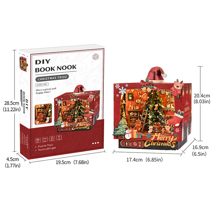 ROKRGEEK CHRISTMAS TRIPLE SCENE DIY BOOK NOOK KIT