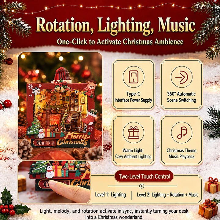 ROKRGEEK CHRISTMAS TRIPLE SCENE DIY BOOK NOOK KIT