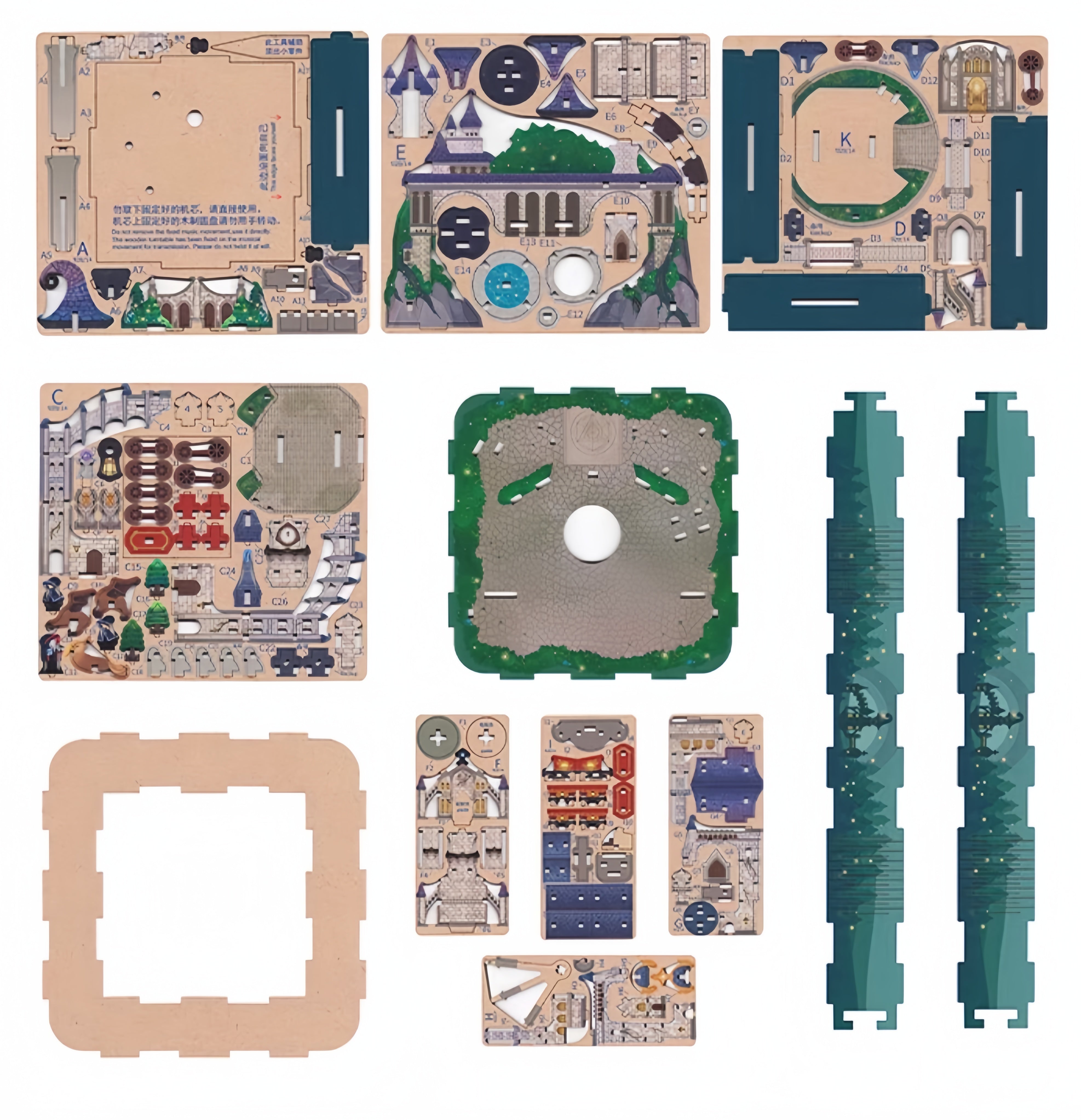 ハリー・ポッター Rokrgeek Harry Potter Wizarding Castle Attic 3D Wooden Puzzle