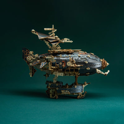 Rokrgeek Steampunk Airships 3D Wooden Puzzle