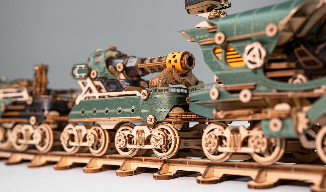 Rokrgeek Fantasy Steampunk Train 3D Wooden Puzzle