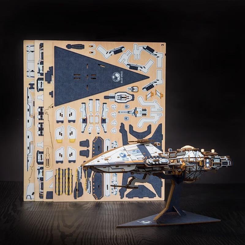 Rokrgeek 3. Body Problem Battleship 3d Wooden Puzzle