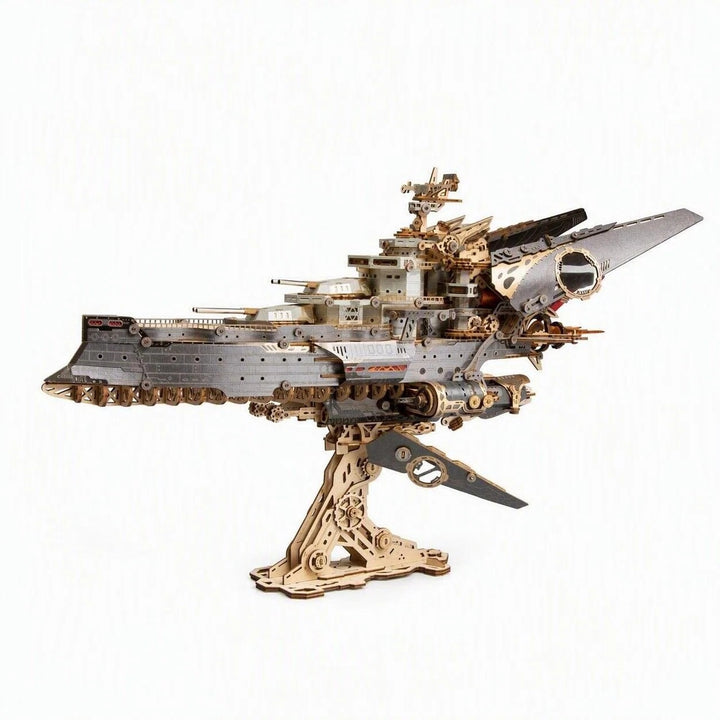 Rokrgeek Space Warship 3D Wooden Puzzle Model Kit
