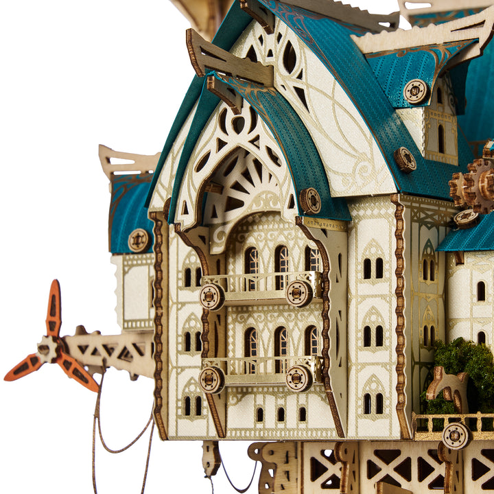 Rokrgeek Fantasy Steam Castle 3D Wooden Puzzle