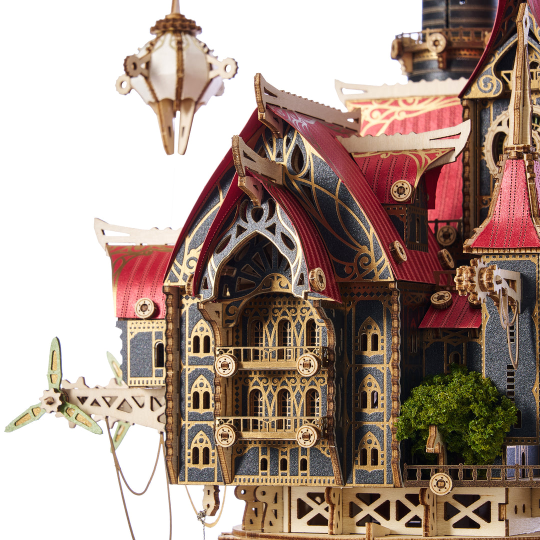 Rokrgeek Fantasy Steam Castle 3D Wooden Puzzle