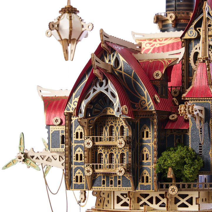 Rokrgeek Fantasy Steam Castle 3D Wooden Puzzle