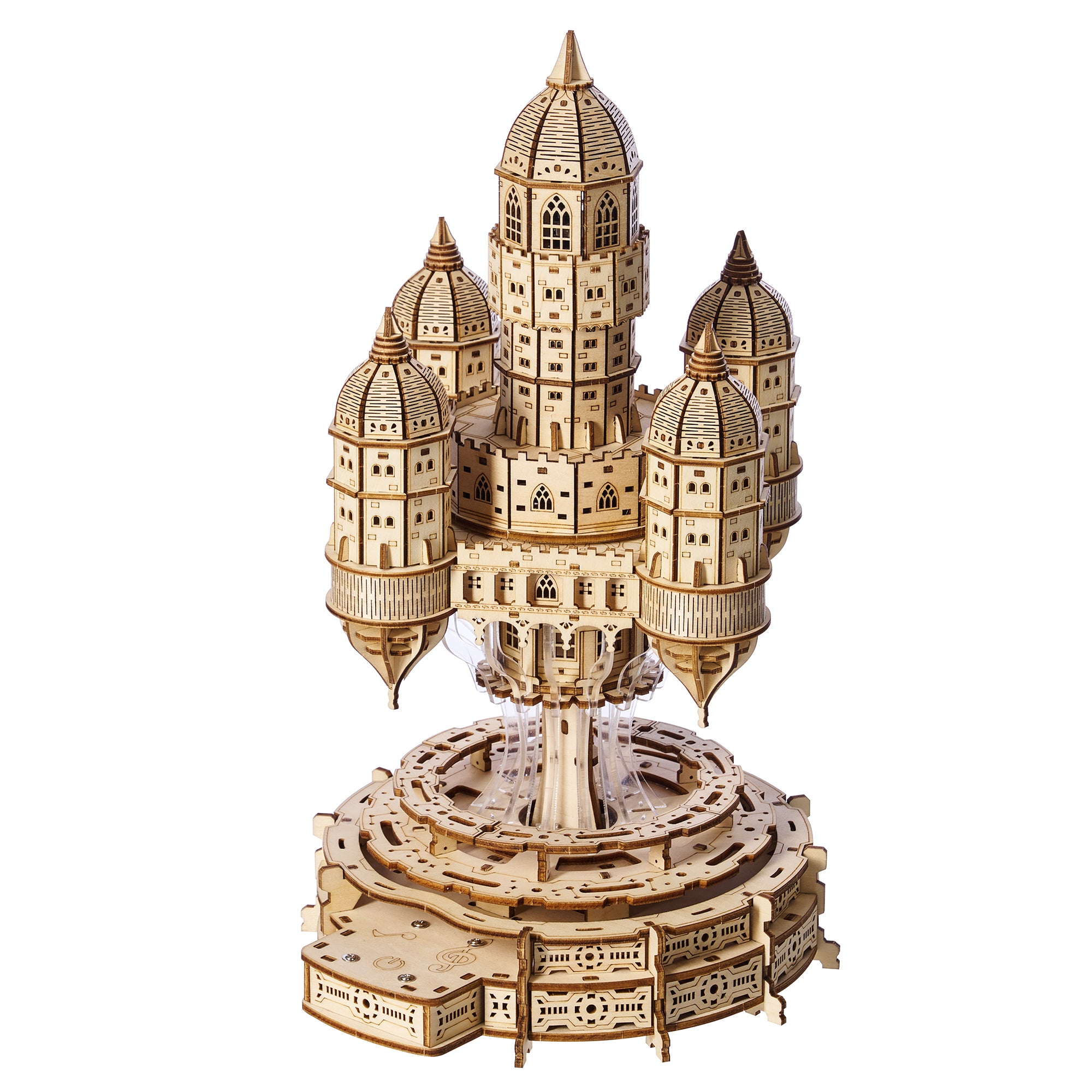 rokrgeek Celestia Castle Music box 3d wooden puzzle