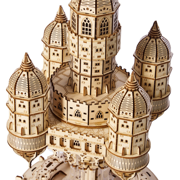 rokrgeek Celestia Castle Music box 3d wooden puzzle