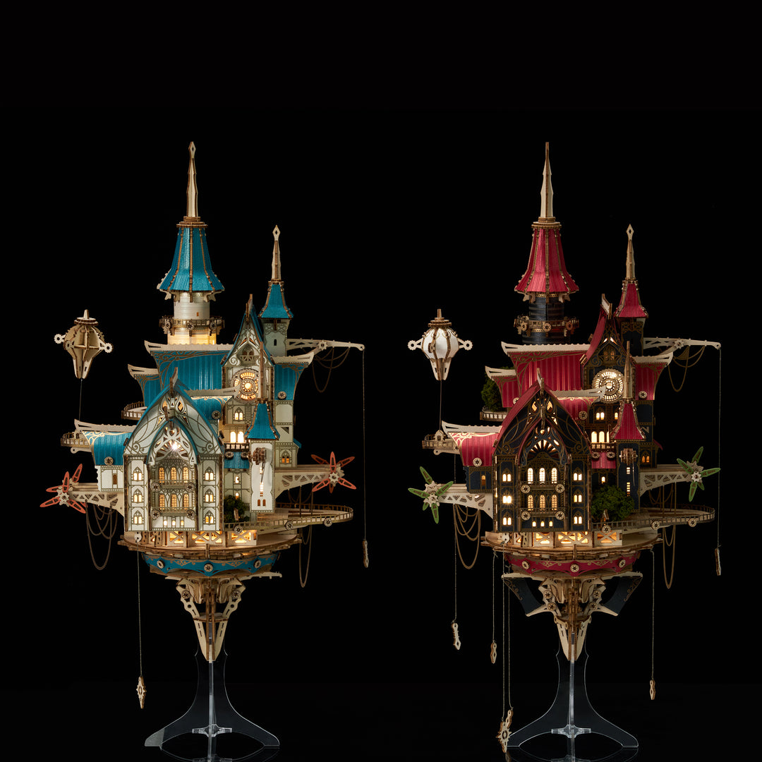 Rokrgeek Fantasy Steam Castle 3D Wooden Puzzle