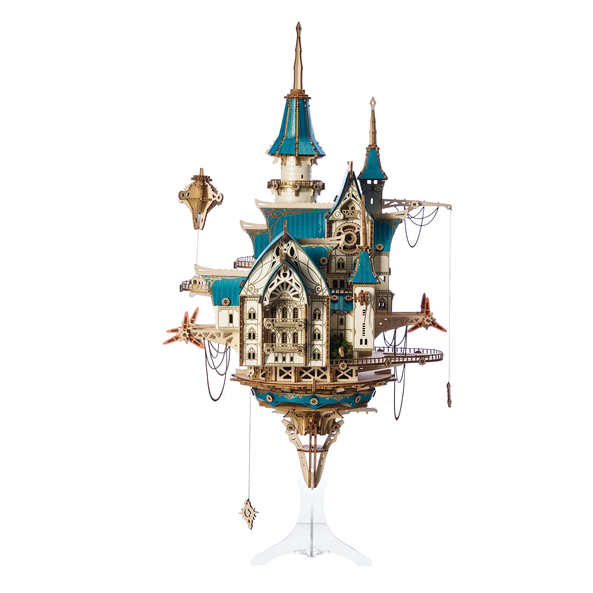 Rokrgeek Fantasy Steam Castle 3D Wooden Puzzle