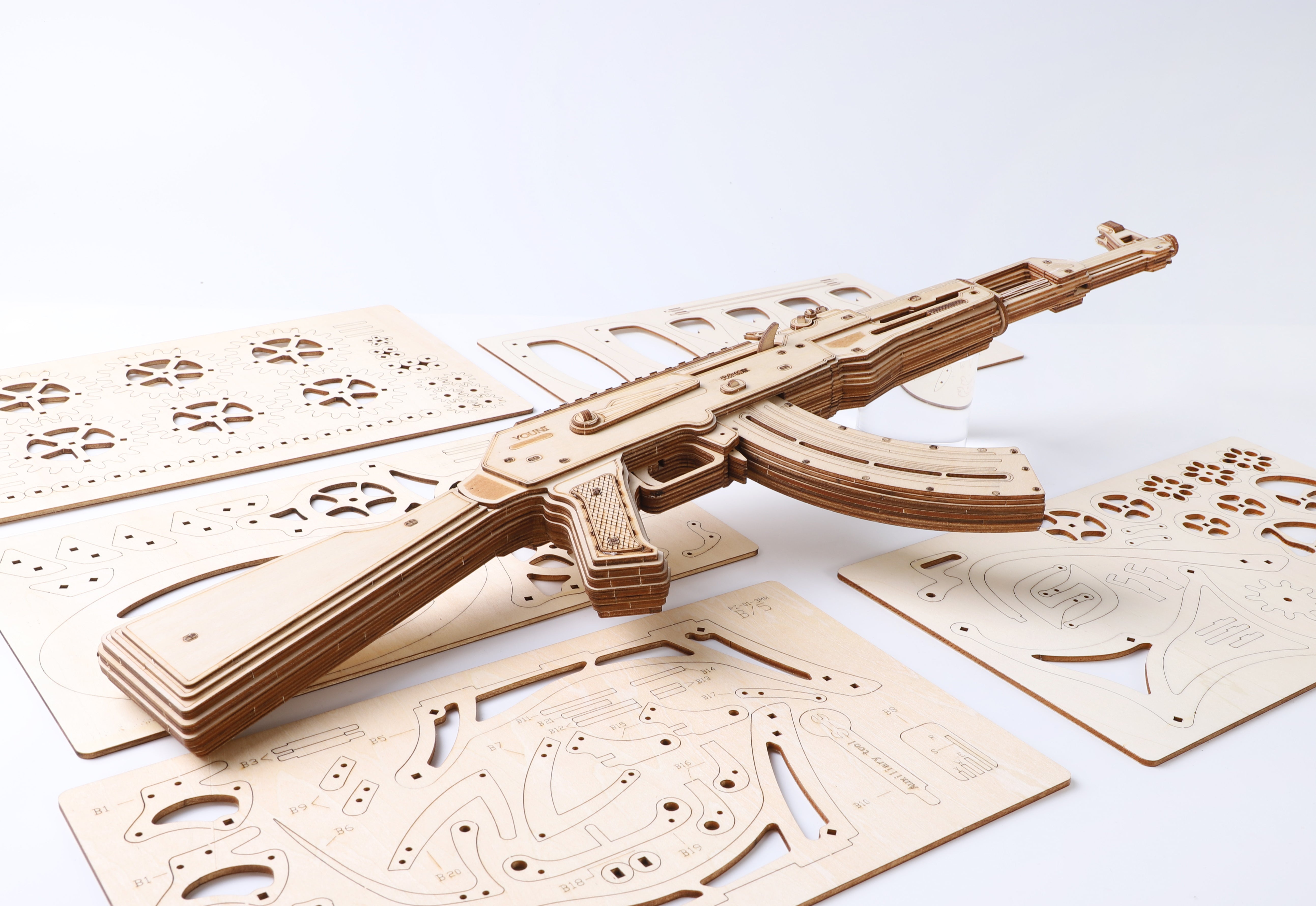 彫刻・オブジェ ak Rokrgeek AK Assault Step Wooden Gun Puzzle