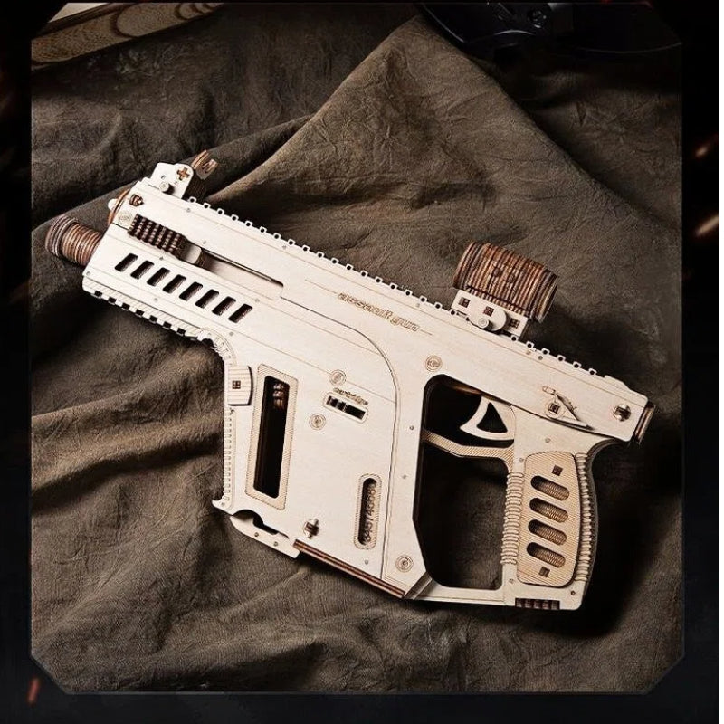 rokrgeek Submachine Gun 3D Wooden Puzzle