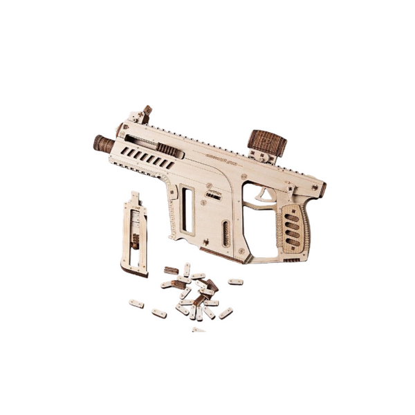 rokrgeek Submachine Gun 3D Wooden Puzzle – Rokrgeek