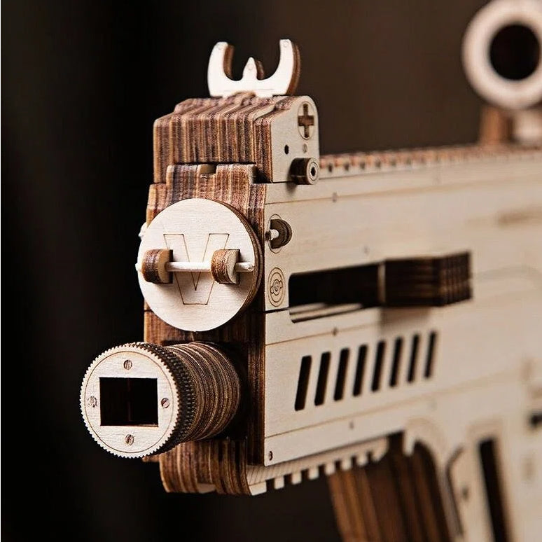 rokrgeek Submachine Gun 3D Wooden Puzzle