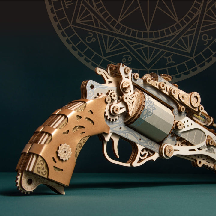 Puzzle en bois 3D Rokrgeek Revolver Gun