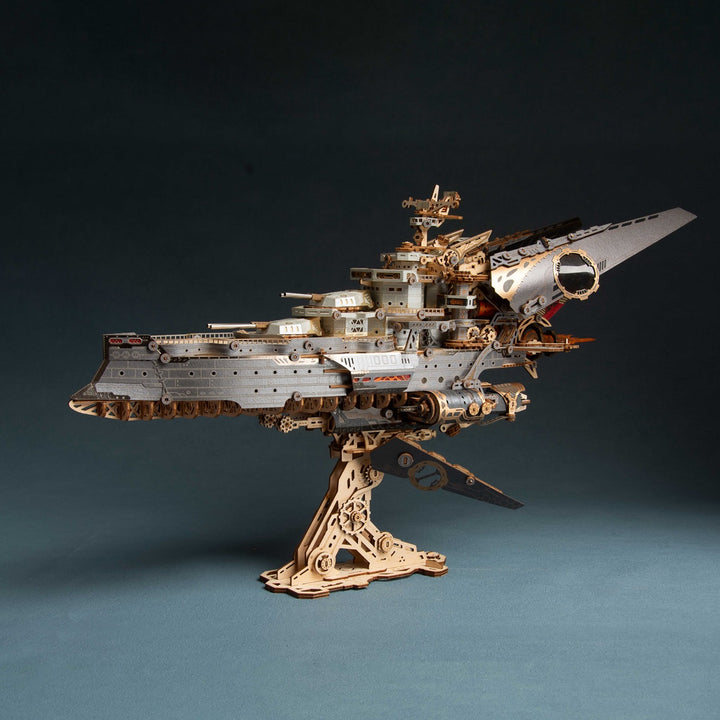 Rokrgeek Space Warship 3D Wooden Puzzle Model Kit