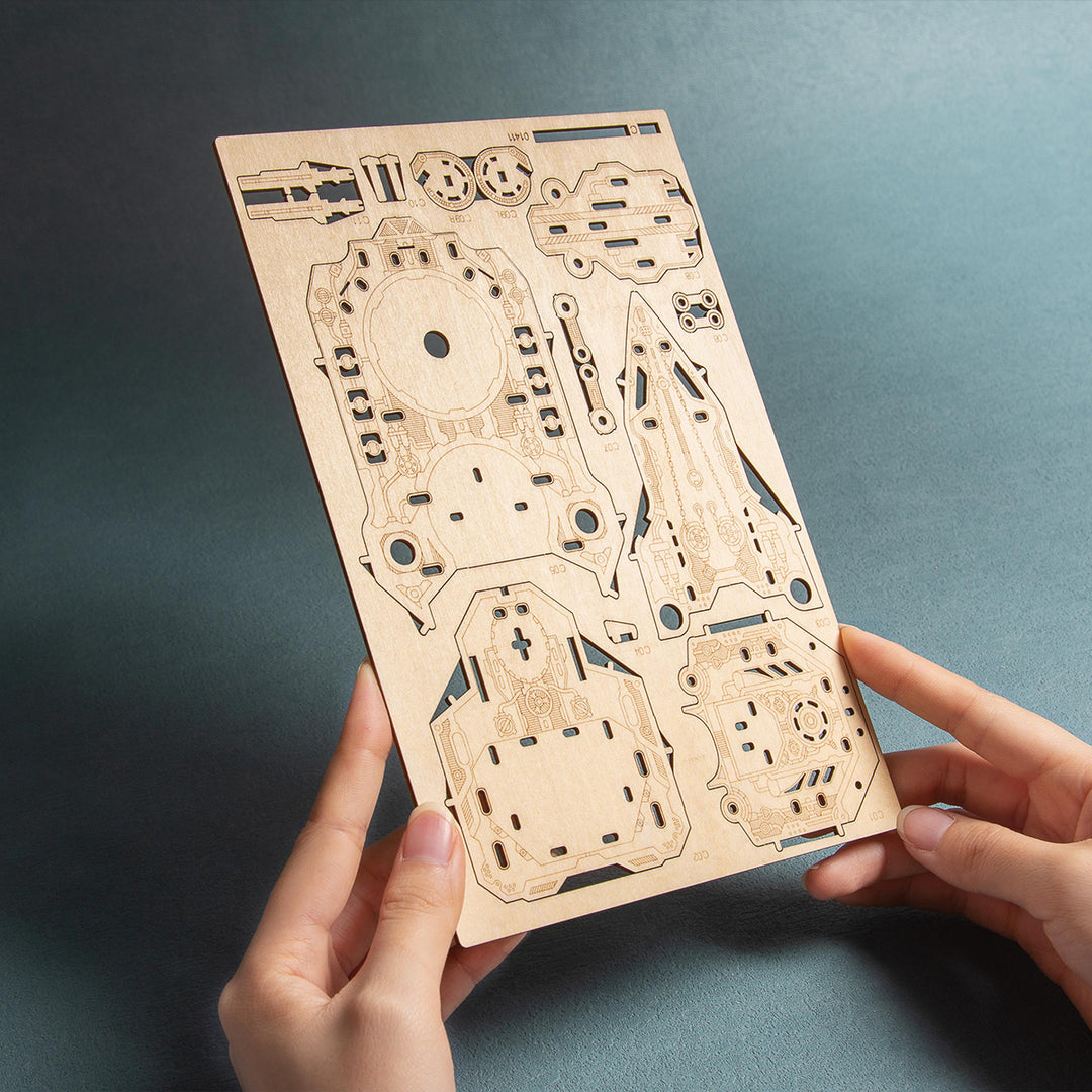 Rokrgeek Space Warship 3D Wooden Puzzle Model Kit