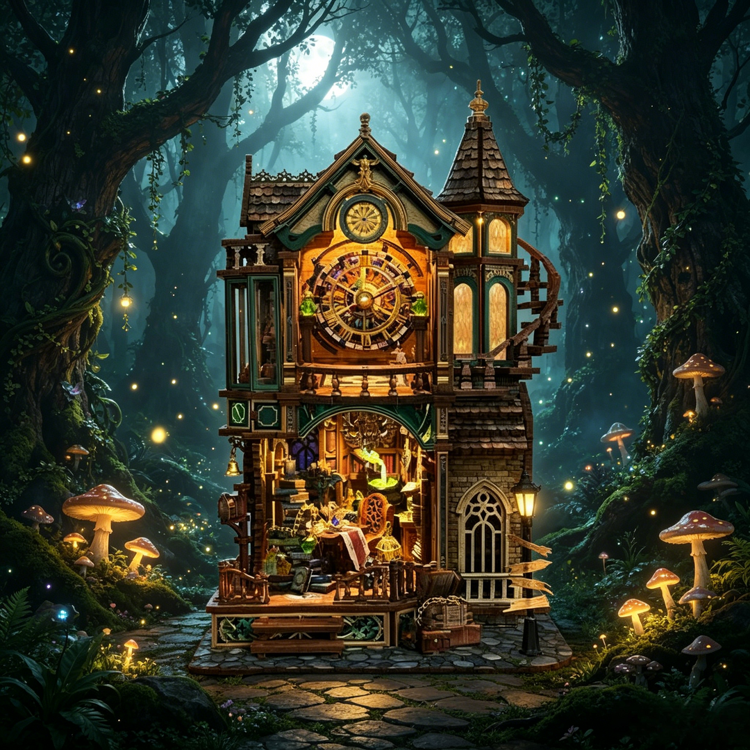 Rokrgeek Magic Clock Tower DIY Miniature Kit