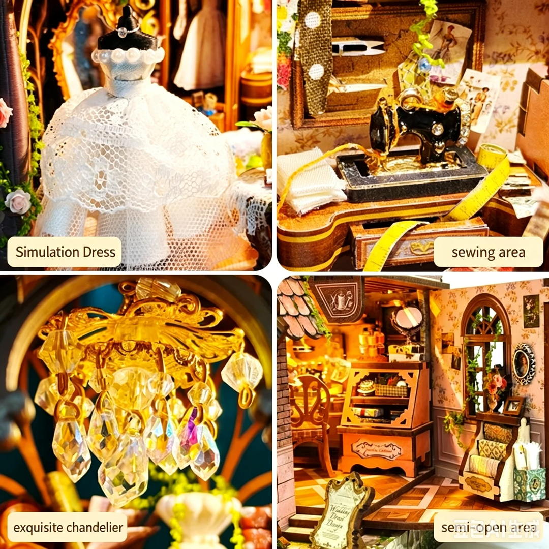 rokrgeek Dream Dress Studio DIY Miniature House Kit