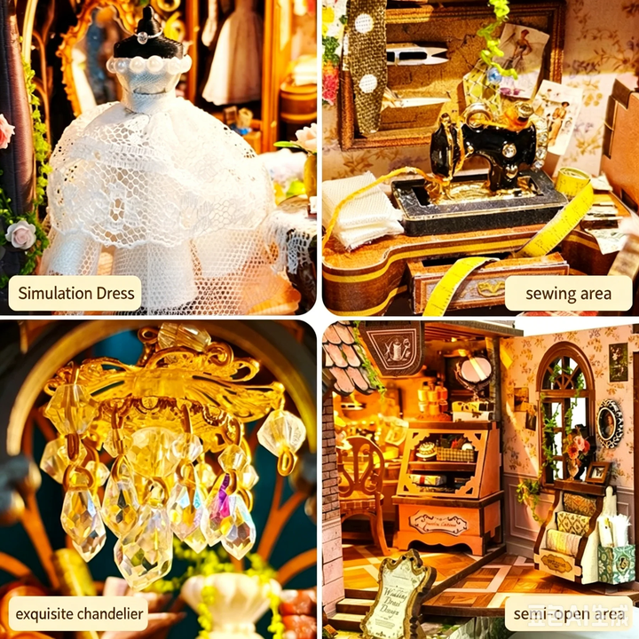 rokrgeek Dream Dress Studio DIY Miniature House Kit