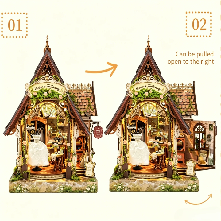 rokrgeek Dream Dress Studio DIY Miniature House Kit