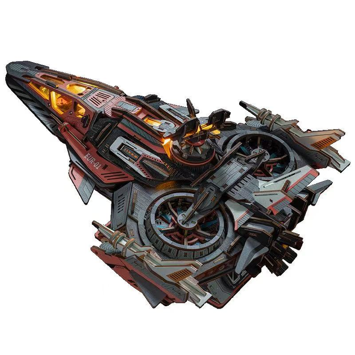 Rokrgeek Explorer Starship 3D Wooden Puzzle Kit