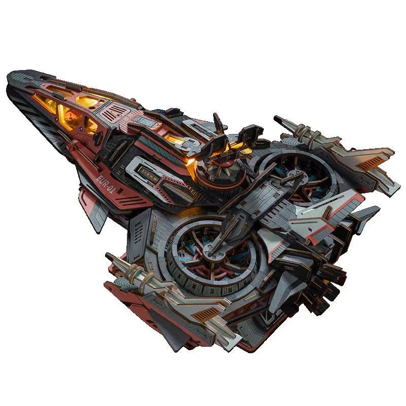 Rokrgeek Explorer Starship 3D Wooden Puzzle Kit