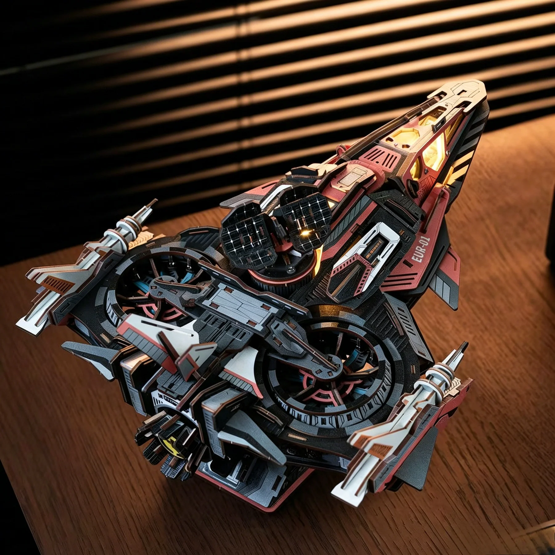 Rokrgeek Explorer Starship 3D Wooden Puzzle Kit