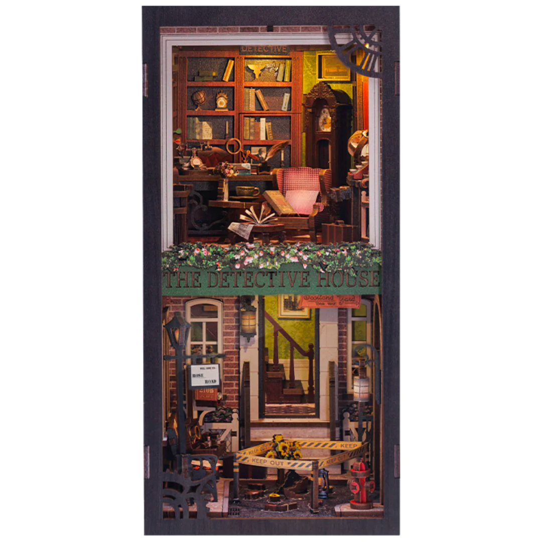 Rose Detective Agency DIY book nook with secret codes unsolved cases and detective office details