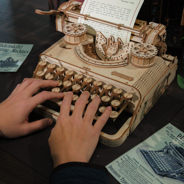 Rokrgeek Classic Typewriter 3D Wooden Puzzle