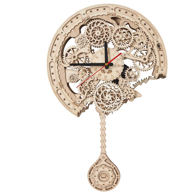 rokrgeek gear pendulum clock 3d wooden puzzle