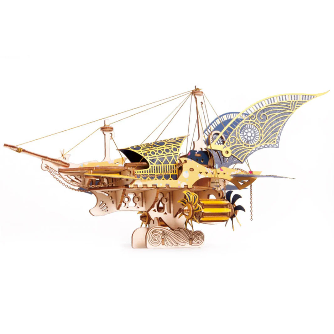 ROKRGEEK Fantasy spaceship handmade series 3D WOODEN PUZZLE