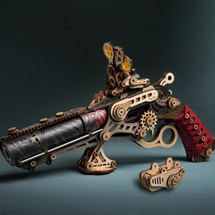 Lever Pistol Wooden Gun 3D Puzzle