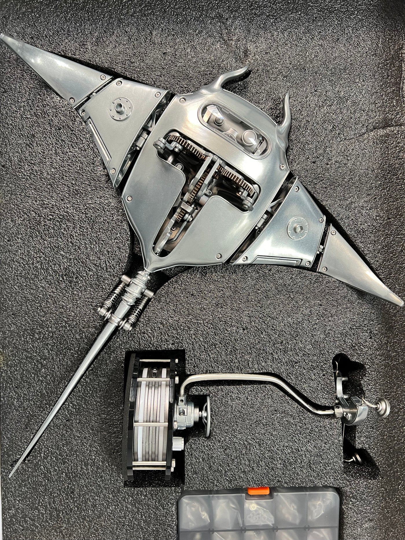 Manta Ray Mechanical 3D Metal Model