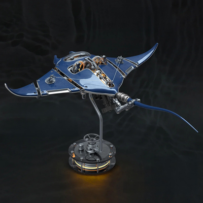 Manta Ray Mechanical 3D Metal Model