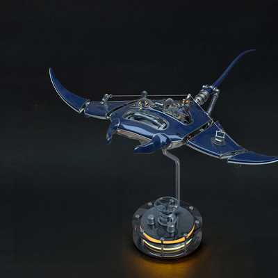 Manta Ray Mechanical 3D Metal Model