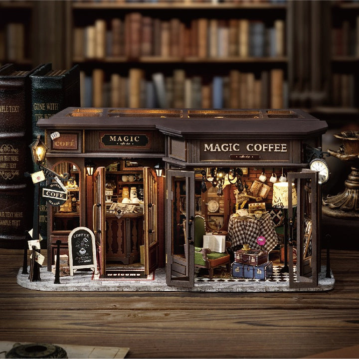 Maison miniature DIY de café rétro