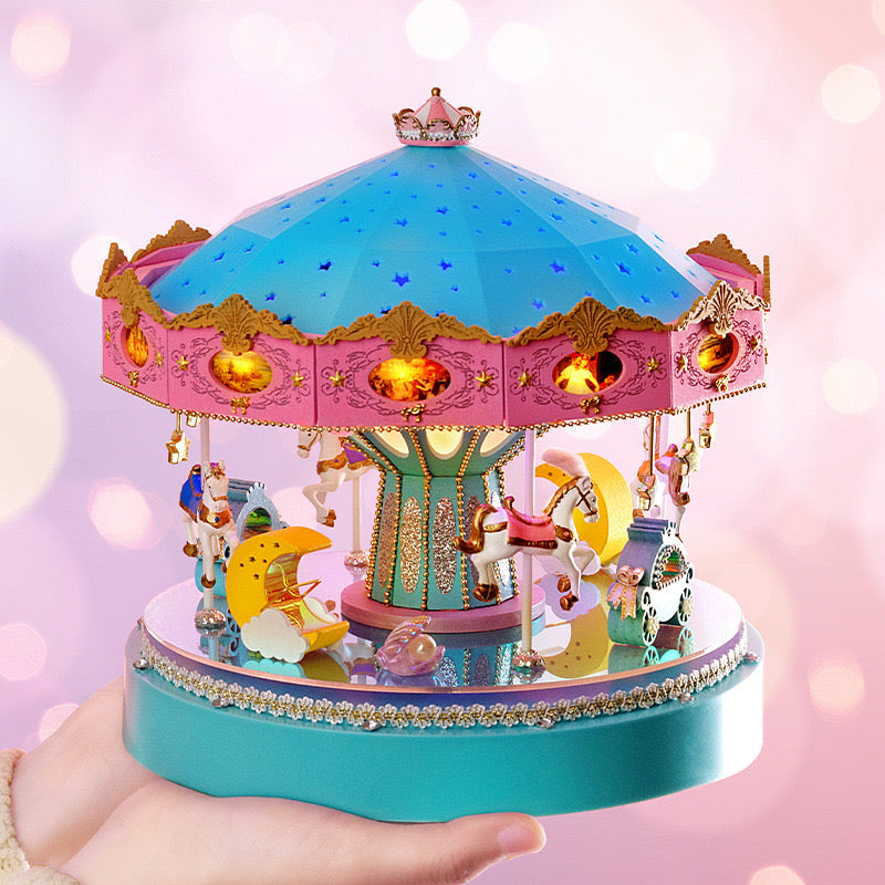 rokrgeek Dream Carousel music box DIY Miniature Kit