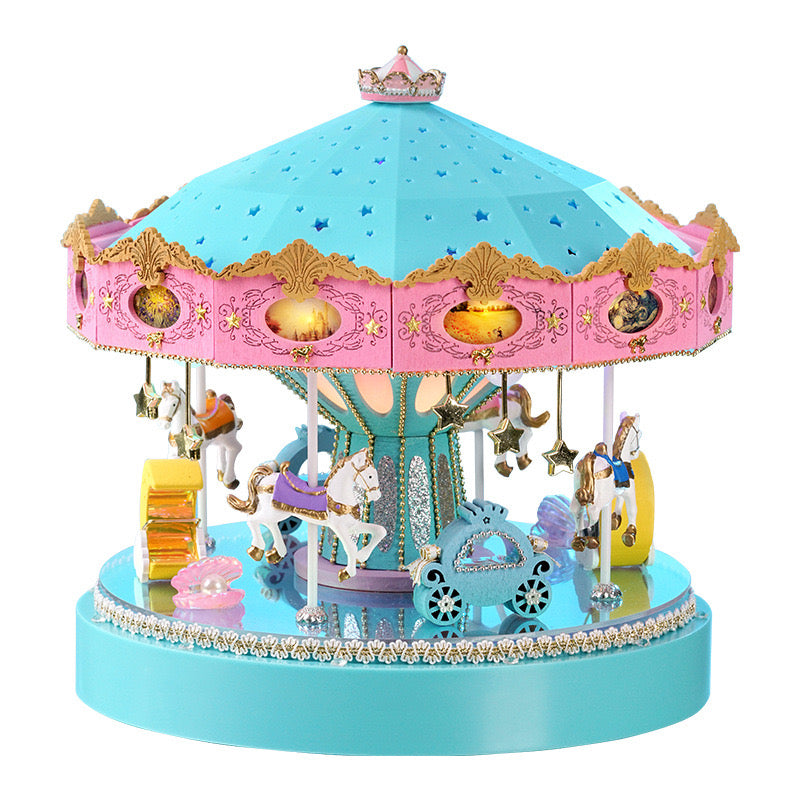 rokrgeek Dream Carousel music box DIY Miniature Kit