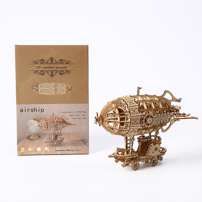 rokrgeek Airship Model 3D Wooden Puzzle