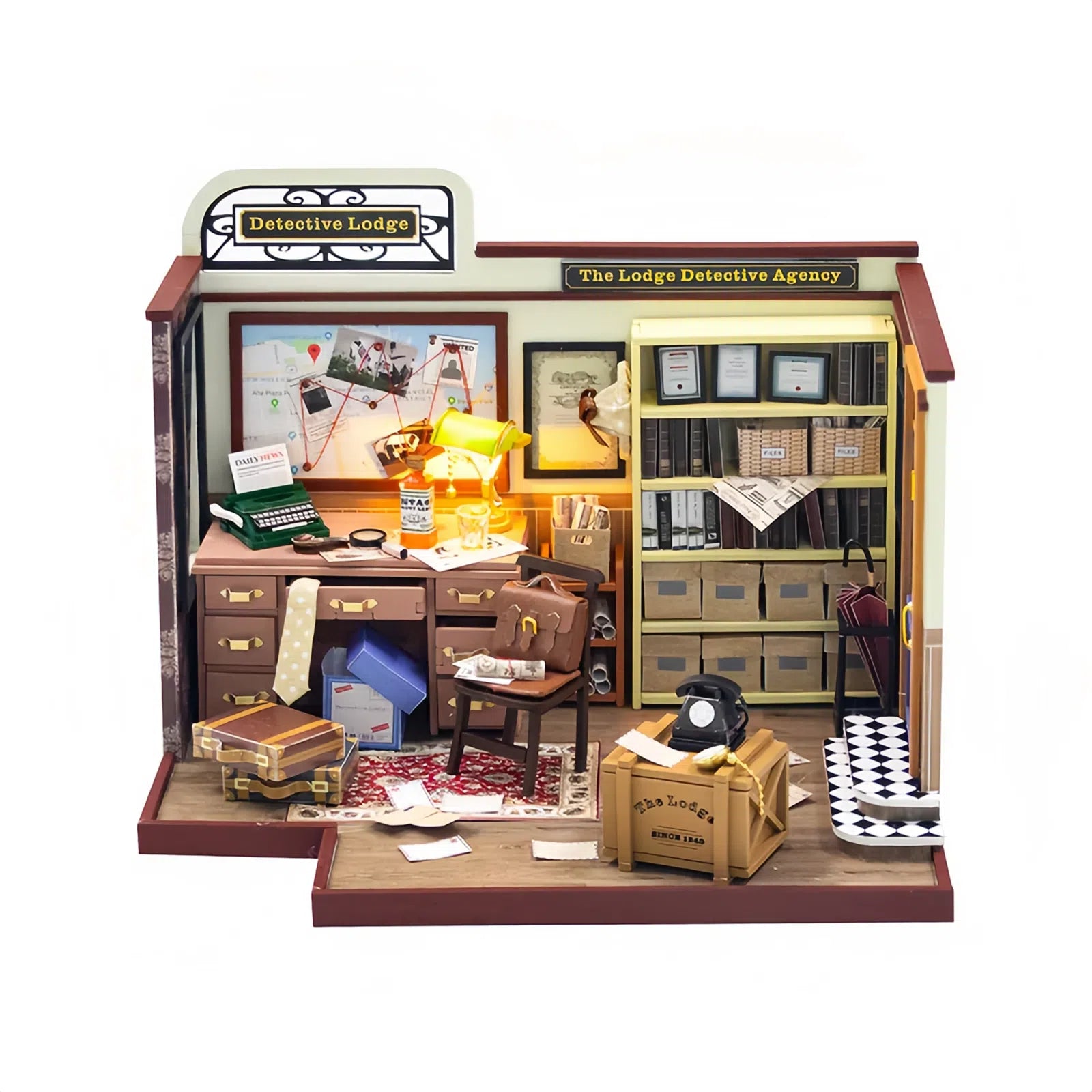 Rokrgeek Lodge Detective DIY Miniature House