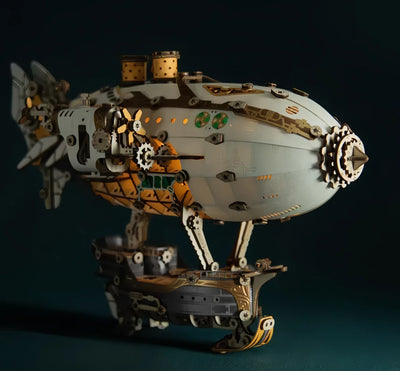 rokrgeek steampunk airships 3d wooden puzzle