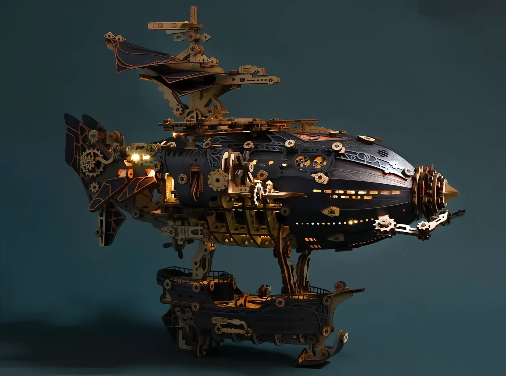 Rokrgeek Steampunk Airships 3D Wooden Puzzle