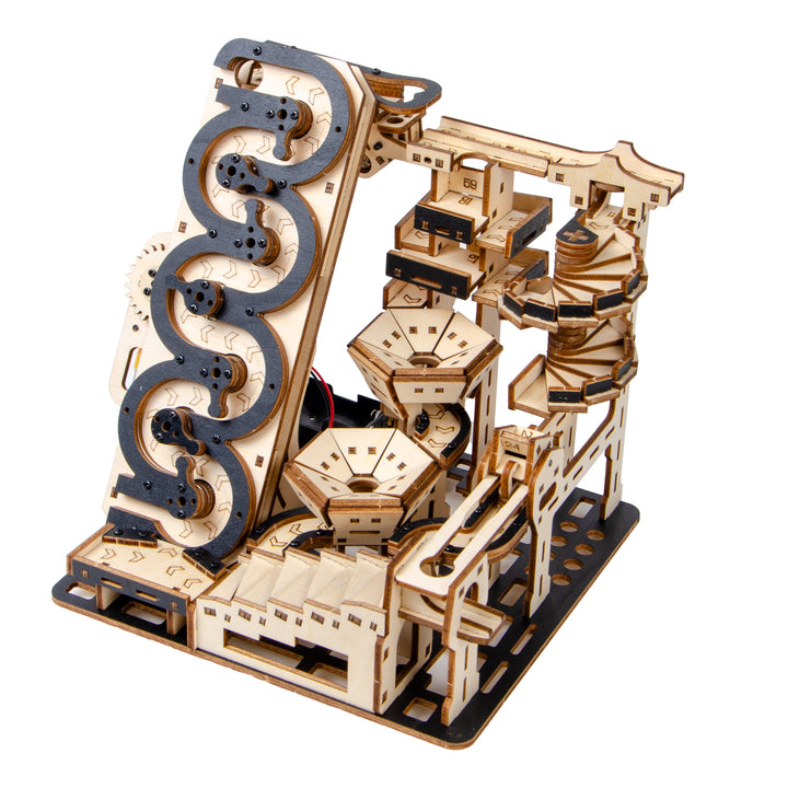Electric Mechanical Marble Run 3D Wooden Puzzle