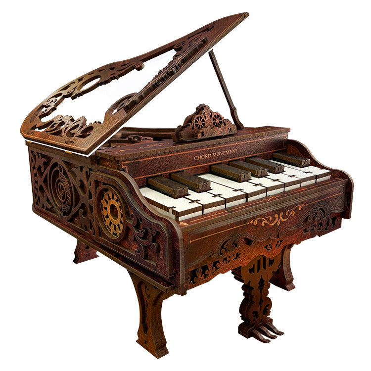 Rokrgeek Retro-Klavier-Spieluhr, 3D-Holzpuzzle 