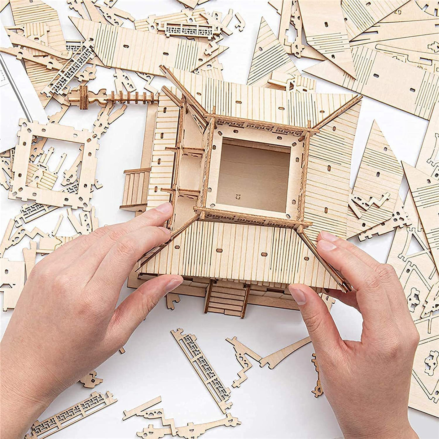 Puzzle en bois 3D de l'ancienne pagode de rokrgeek